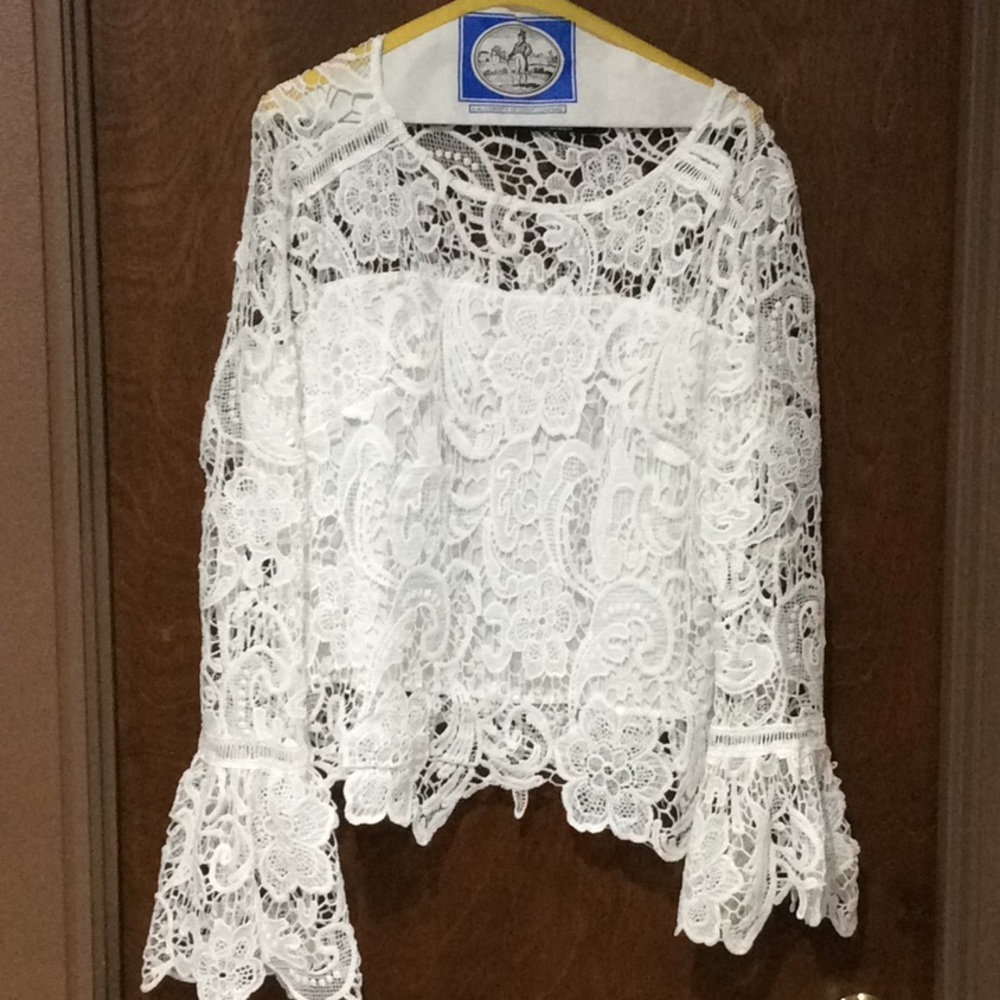 White lace top